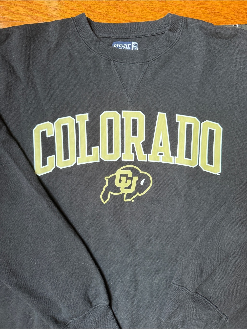Colorado CU Buffaloes Black Crewneck Sweatshirt, Size XL